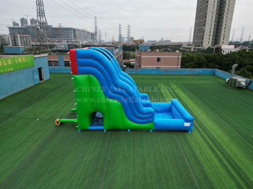 T8-3817 Inflatable slide with water pool