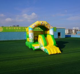 T2-2723D Rabbit theme kids bouncy castle with slide