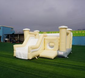 T2-168B Yellow And White Bouncy Castle With Slide