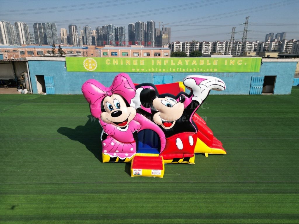 T2-1088B Disney Mickey & Minnie Bouncy Castle With Slide