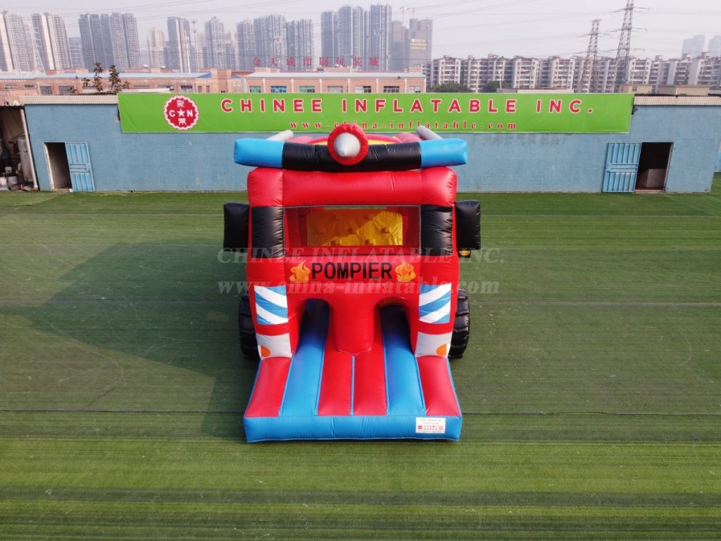 T7-1730 Inflatable Firetruck Obstacle Course