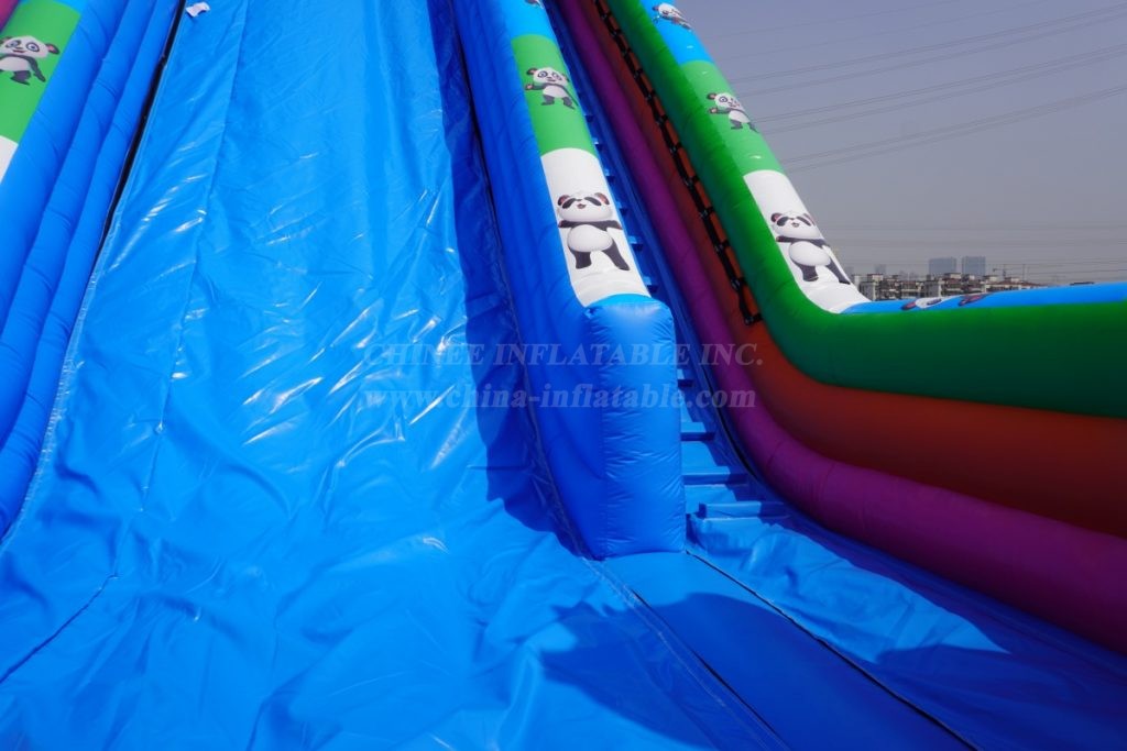 GS1-001B Giant Panda Castle Inflatable Slide