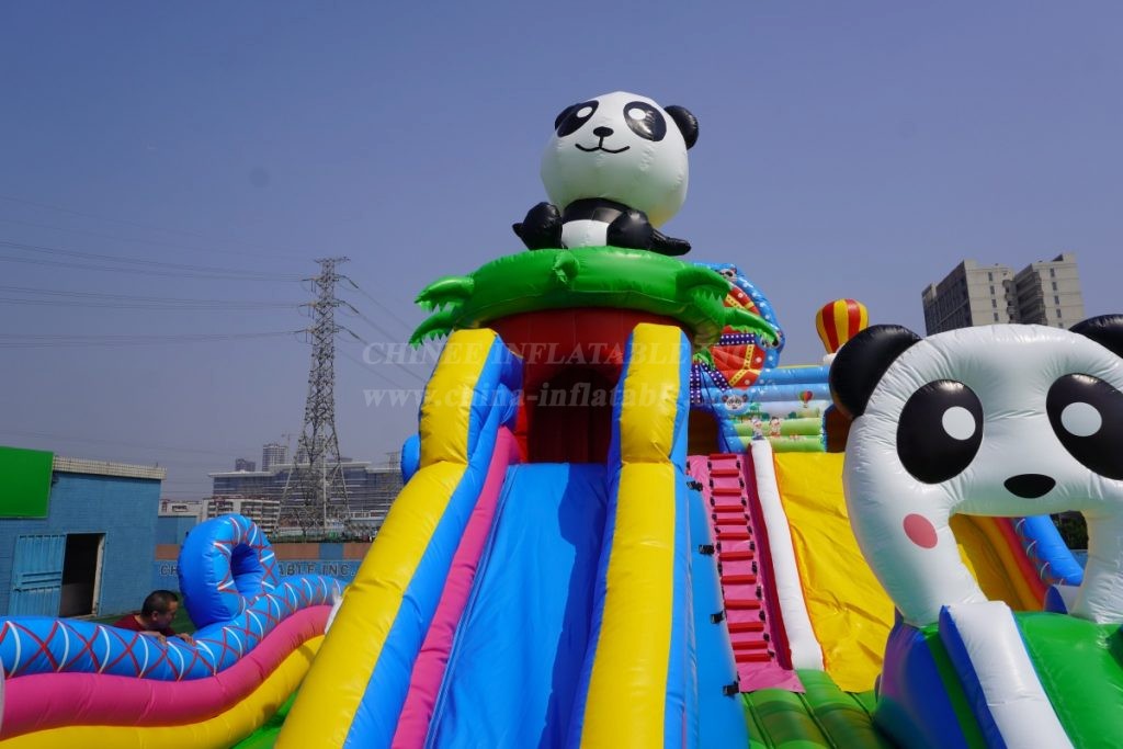 T6-803B Amazing Panda Circus Themed Inflatable Castle Playground