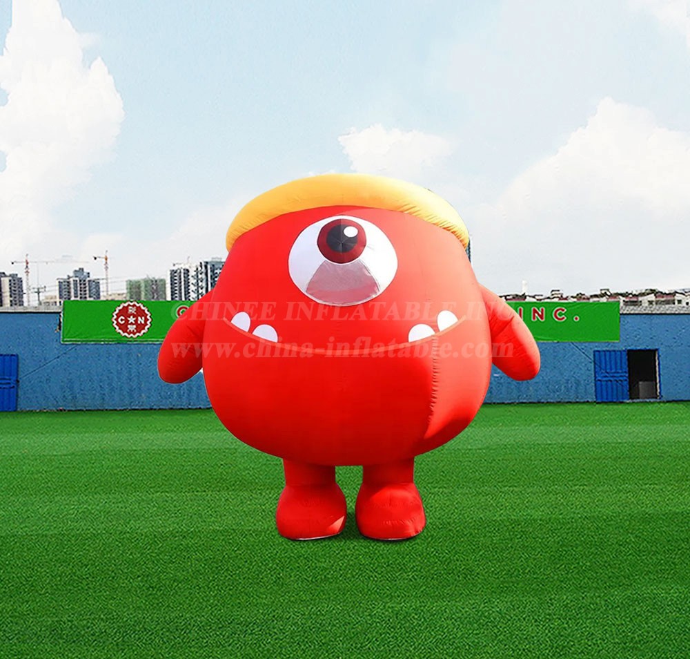 S4-616 Advertising Inflatable Cartoon Mascot Red One-Eyed Monster Series