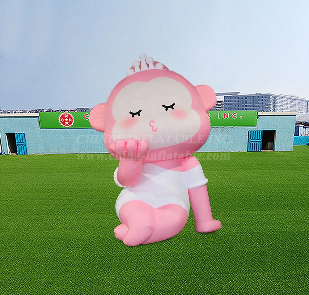 S4-650 Inflatable Cartoon Pink Monkey