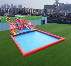 Pool2-802 Inflatable playground on water