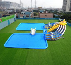 Pool2-828 Ocean inflatable water slide w...